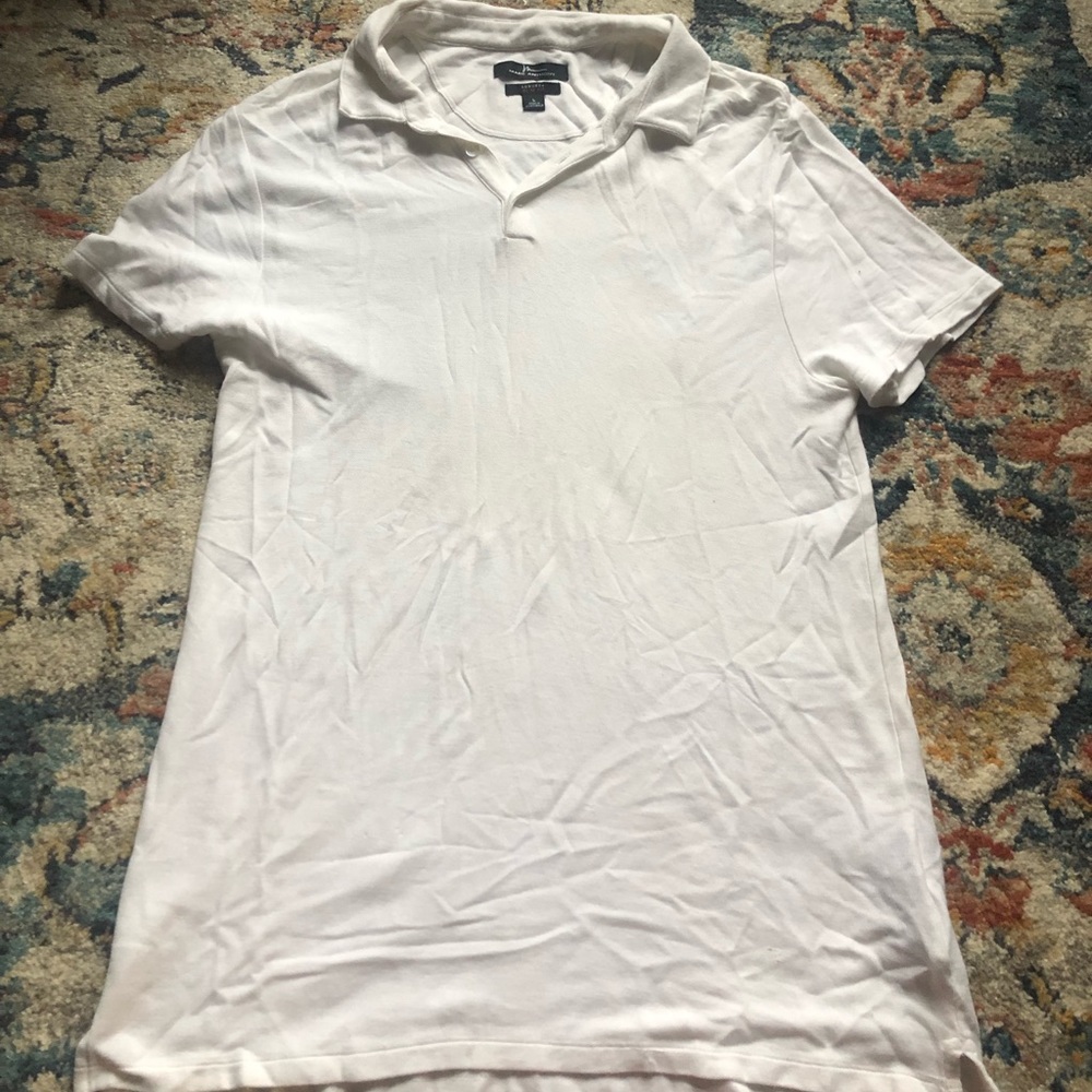 Mar Anthony White polo, slim fit large